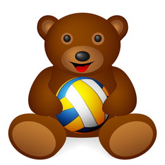 Teddy bear volleyball ball