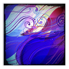 Abstract wave vector background with swirls.