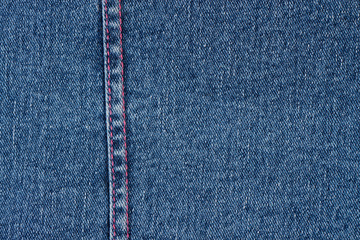 Jeans background with seam.