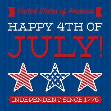 Independence Day card in vector format.