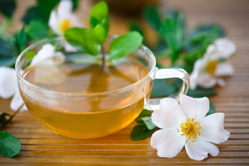 tea of rose petals