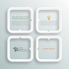 Obraz premium Infographics Background ＃Four Square, Arrows
