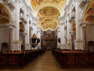 Fototapeta na wymiar Augustiner Chorherrenstift w St Florian