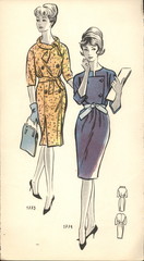 Poland, circa 1961: vintage fashion illustration