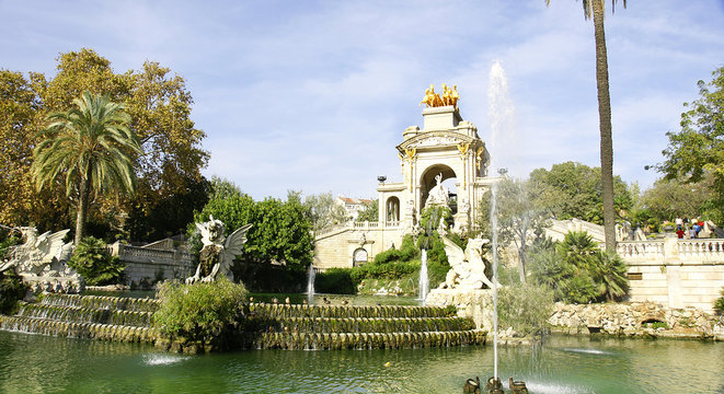 Estanque y fuente del parque de la Ciudadela, Barcelona