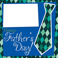 Father's Day cut out tie card in vector format.