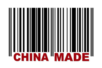 Barcode with red label China Made