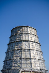 Part of thermal power plant. Water-cooling tower.