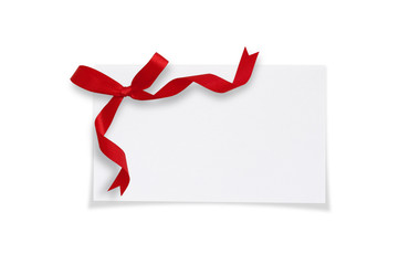 Paper Card & Red Bow