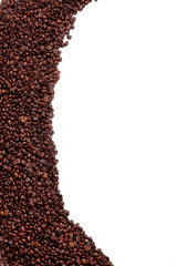 Coffee beans isolated on white background