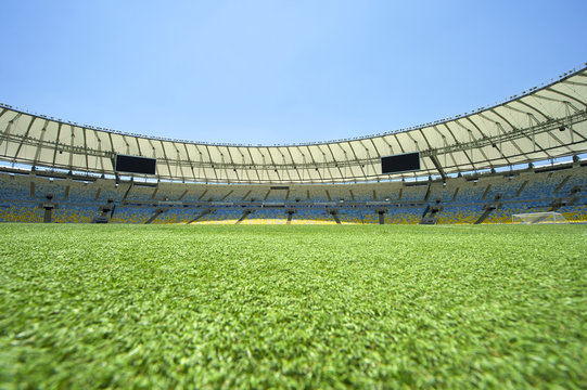 Maracana Football Stadium View From The Pitch