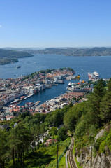Fototapeta na wymiar Bergen in Norwegen Panorama
