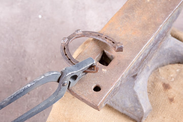 horseshoe on anvil
