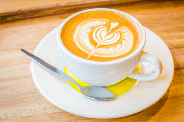 Latte art coffee
