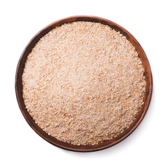 Wheat bran isolated on white background