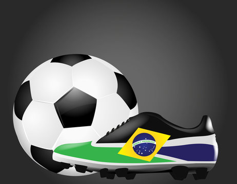 Fußballschuh mit Ball - Brasilien