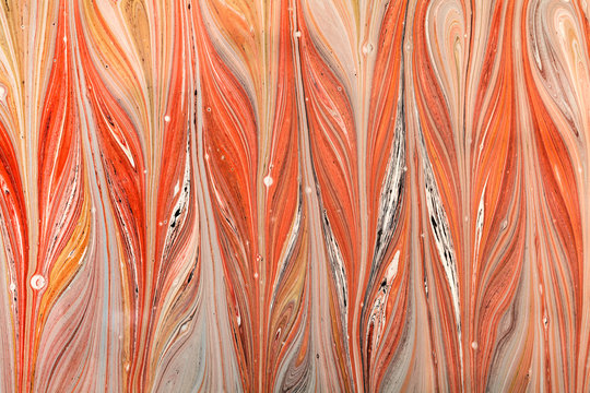 Marbled paper technique