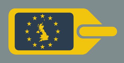 United Kingdom European luggage label