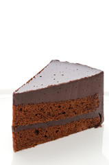 Cake chocolate isolated on white background