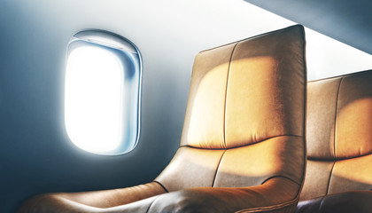 luxury airplane interior