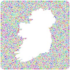 Map of Ireland - Europe - into a square icon
