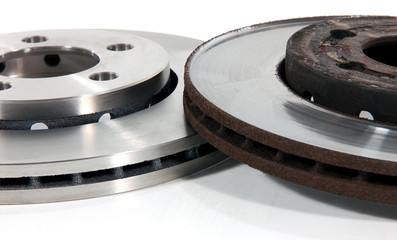 New and Old Disk Brake Rotors