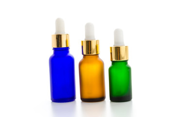 Obraz na płótnie Canvas Cosmetics bottles