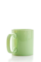 Color mug isolated on white