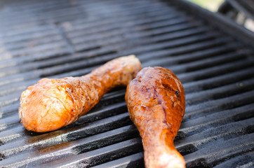 Grilled chicken drumstick