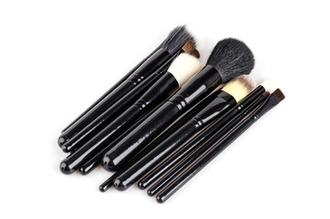 Makeup brush isolated white background