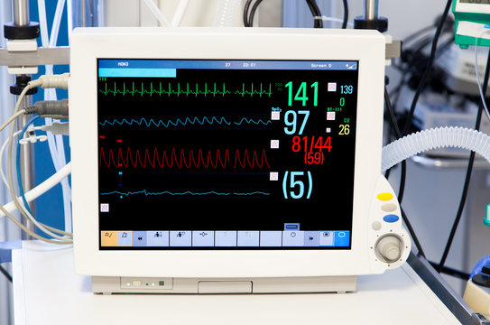 Patients Monitor in Intensive Care Unit