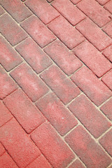 background from red brick pattern in sun light