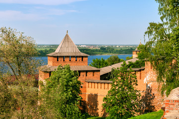 Kremlin wall and tower, Russia, Nizny Novgorod