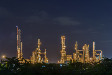 Oil refinery factory plant or petrochamical and power
