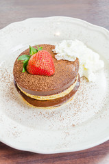 Chocolate pudding pancake