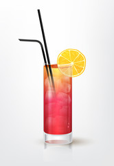 Realistic illustration of the Garibaldi cocktail