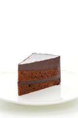 Cake chocolate isolated on white background