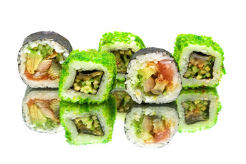 different rolls on a white background closeup