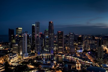 Fototapeta na wymiar Sunset in Singapore