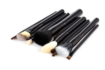 Makeup brush isolated white background