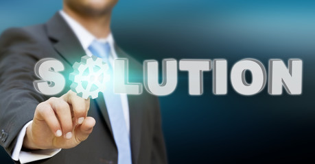 Businessman solution concept
