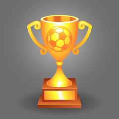 Soccer ball trophy gold cup bacground