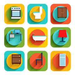 House Interior Furniture Icons