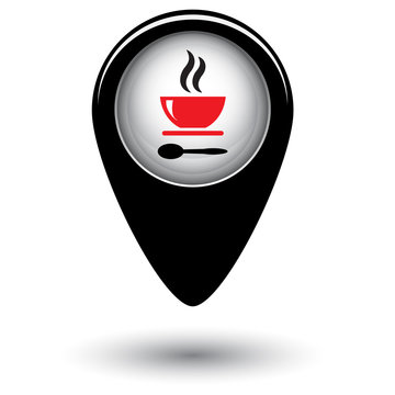 red bowl soup location pin