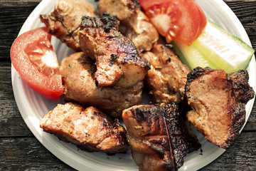 dish with meat and vegetables