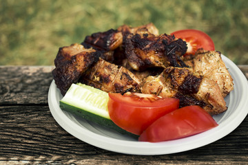 dish with meat and vegetables