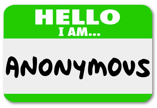 Anonymous Unnamed Name Tag Classified Secret Identity