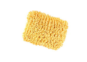 asian ramen instant noodles isolated on white background