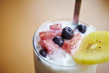 tropical fruit ice dessert