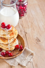 Russian quark pancakes background